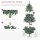 image 7 of HOMCOM 6ft Pre Lit Artificial Christmas Tree Holiday Decor with 150 Warm White LED Lights and 650 Tips, Banner, Ball, Tag, Tree Decoration, Auto Open