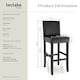 image 6 of Bar Stools with a padded backrest and faux leather cover | Black | black | 41 x 40 x 107 cm | 6