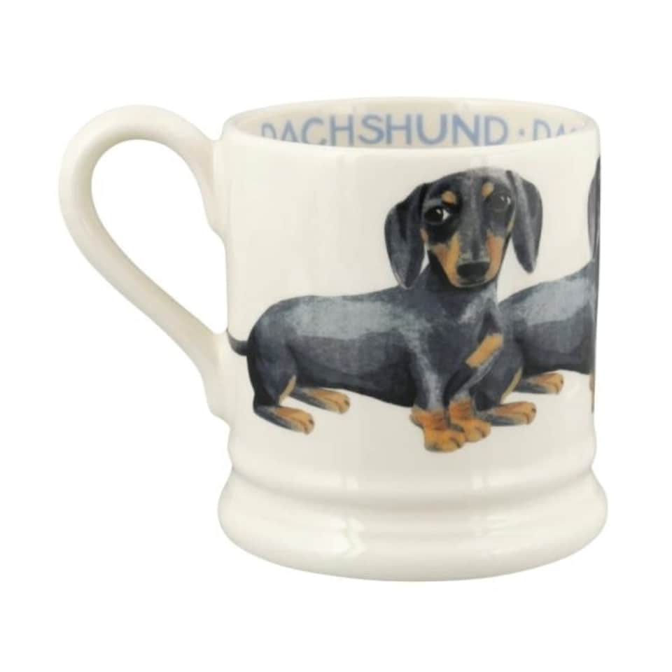 image 1 of Mug: 1 x 300ml Emma Bridgewater Dachshund 1/2 Pint Mug, Ceramic White