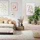 image 3 of KUKOON Neutral Beige Medallion Non Slip Washable Low Pile Rug 200cm x 290cm Cream