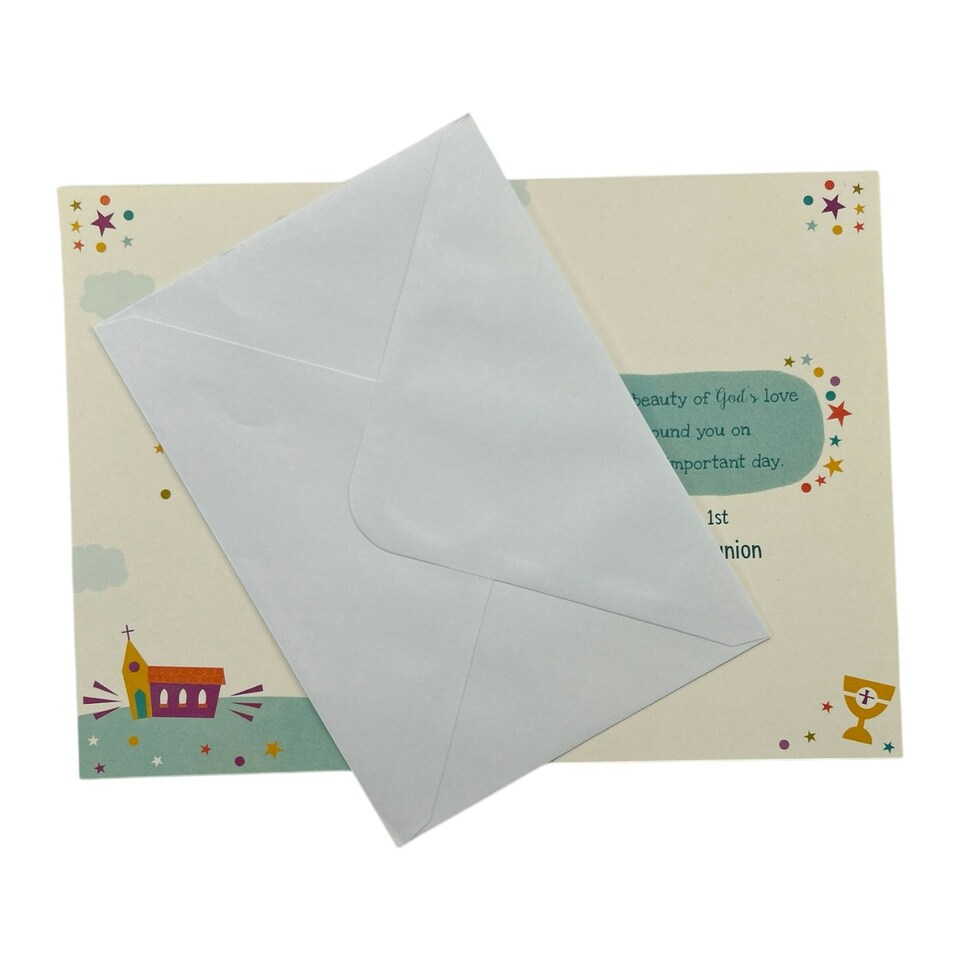 image 1 of Walk In The Light Of Lord First Communion Religious Card