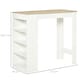 image 7 of HOMCOM Bar Table Coffee Table Kitchen Dining Table with 4-Tier Shelf