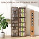 image 3 of HOMCOM 260 CD Storage Unit 120 DVD Storage Tower with 9 Compartments | Brown