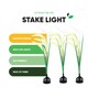 image 6 of Gardenwize 3pc Solar Setaria Viridis Stake Lights