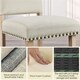 image 5 of Yaheetech Set of 2 Upholstered Kitchen Chairs Dining Room Chairs Cream