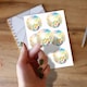 image 2 of Easter Eggs Round Stickers 88mm - Sheet of 6