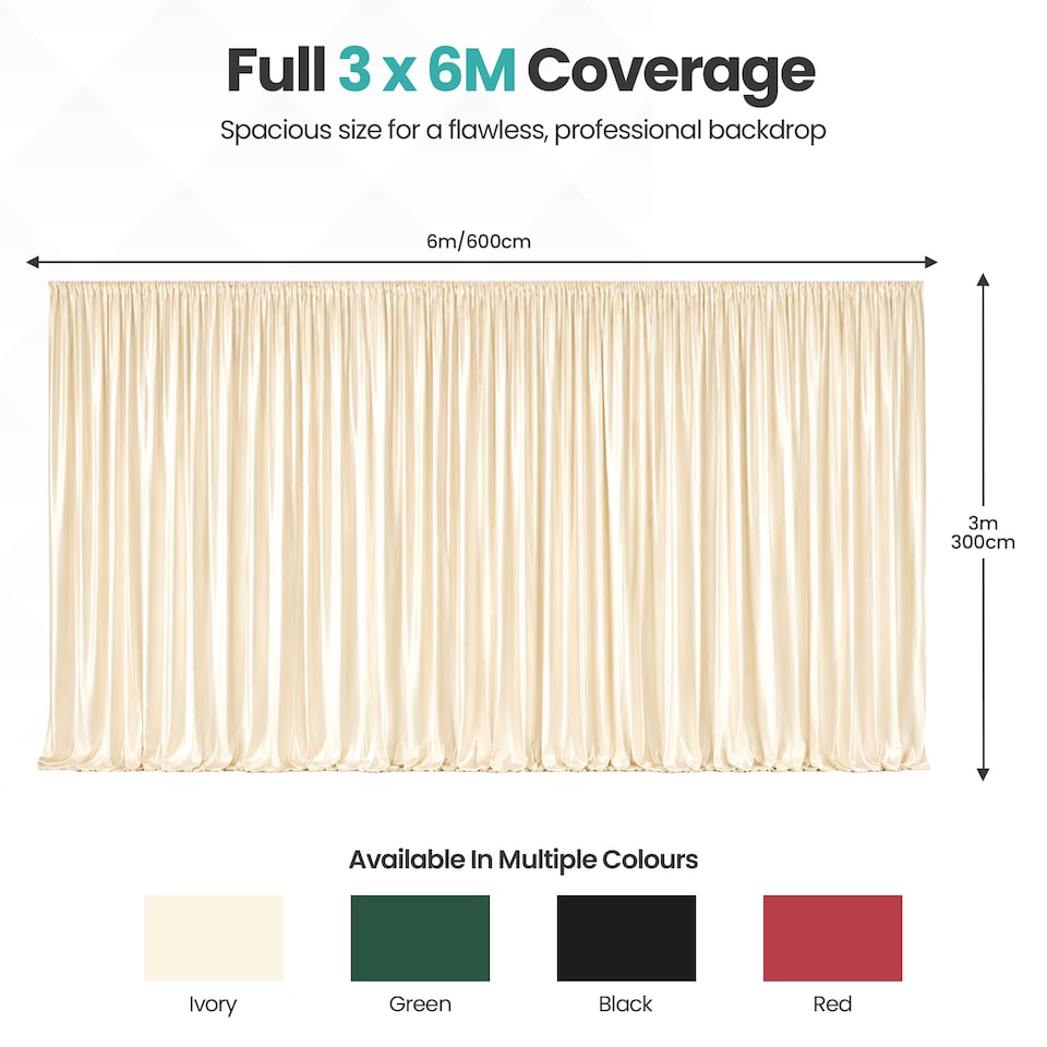 image 1 of 3x6M Velvet Photography Background, 190GSM Polyester Washable Backdrop