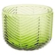 image 2 of Interiors By Premier Unique Set Of Four Green Tumblers, Vintage-Inspired 4 Pack Crystal Tumblers, Ribbed Crystal Drinking Glasses