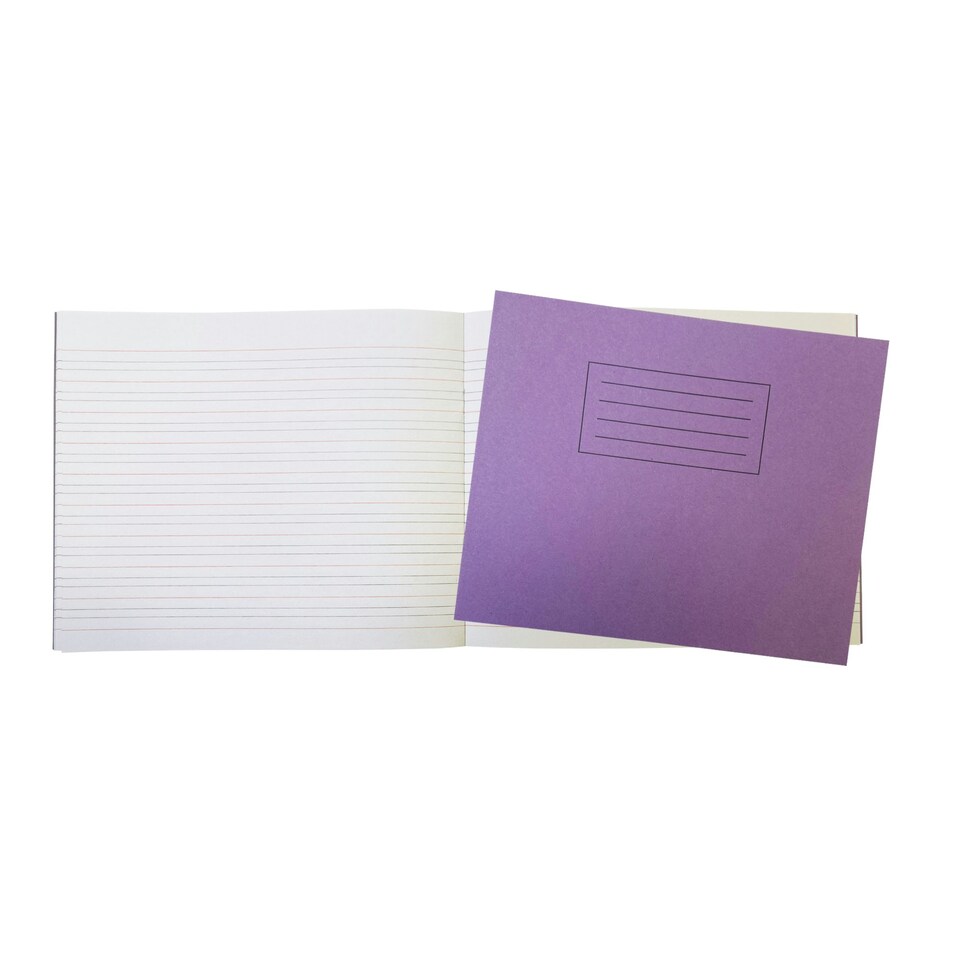image 1 of Janrax Purple 32 Page Handwriting Book 165x200mm Exercise Book WF Paper with 225gsm Manilla Cover