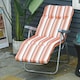 image 8 of Outsunny Set of 2 Adjustable Sun Lounger Recliner Reclining Seat Orange/White