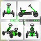 image 6 of AIYAPLAY Pedal Go-Kart for Kids with Silent EVA Wheels, Metal Frame, Green