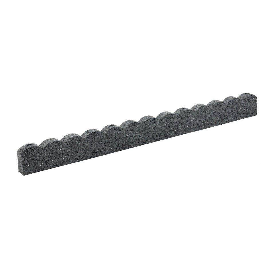 image 1 of Recycled Rubber Scallop Garden Edging Border - Eco Friendly - Grey