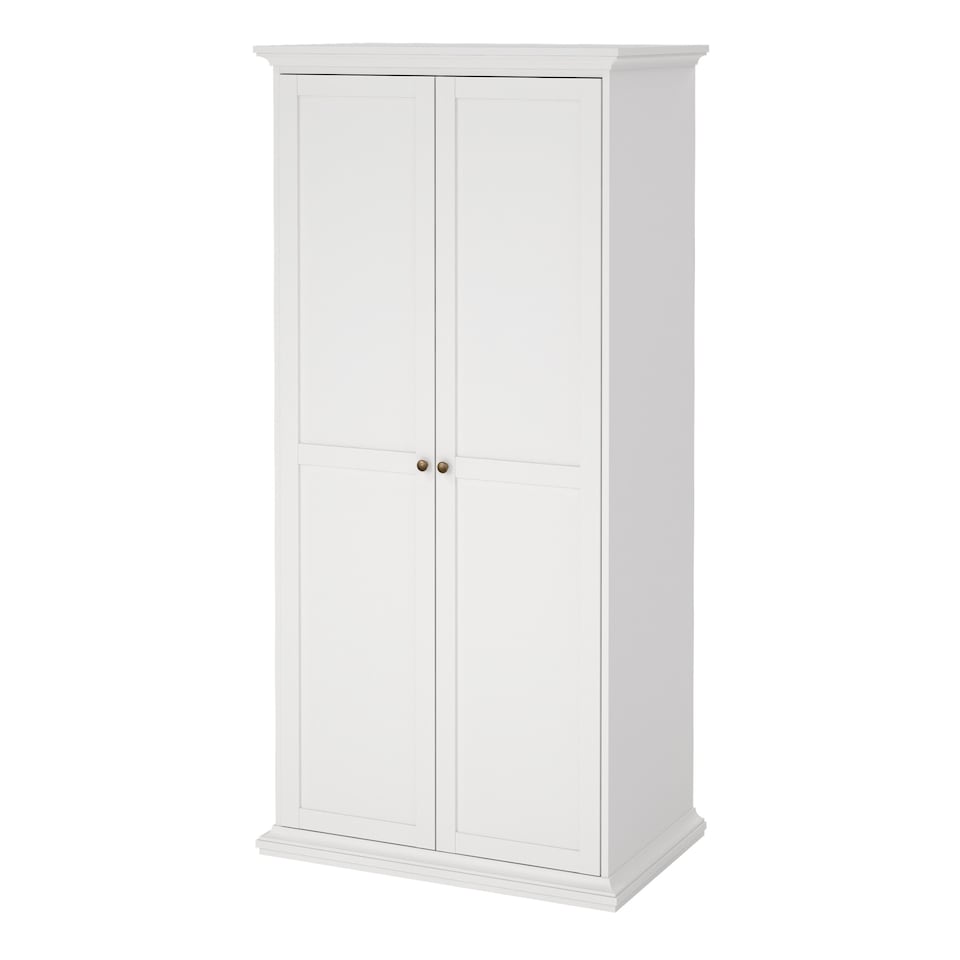 image 1 of Paris Wardrobe with 2 Doors in White
