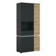 image 1 of Luci 4 Door Tall Display Cabinet LH (including LED lighting) in Platinum and Oak