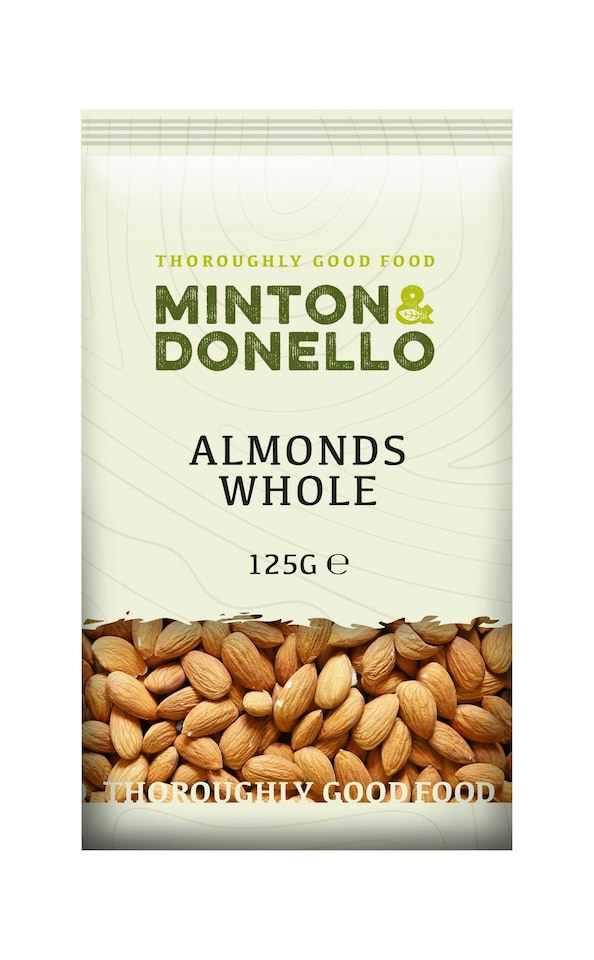 image 1 of Minton & Donello Whole Almonds 6 x 125g