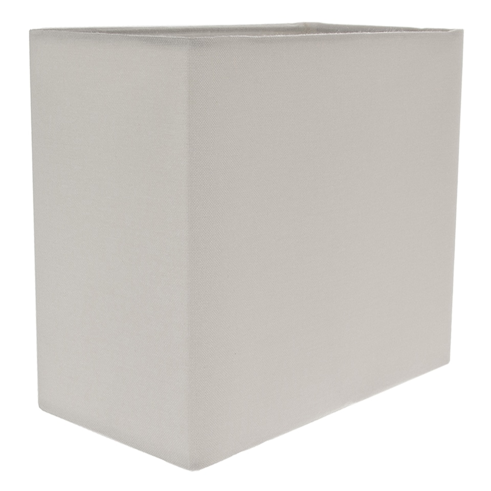 image 1 of Contemporary and Stylish Dove Grey Linen Fabric Rectangular Lamp Shade | Grey