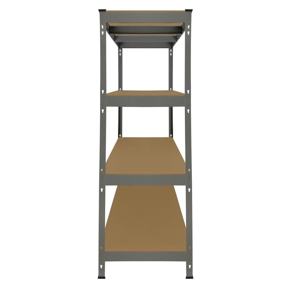 image 1 of Monster Racking Q-Rax Heavy Duty Storage Shelving, 160cm W, 60cm D, Grey Grey