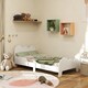 image 1 of AIYAPLAY Cloud-Themed Toddler Bed with Safety Rails, 143.5 x 74.5 x 56cm