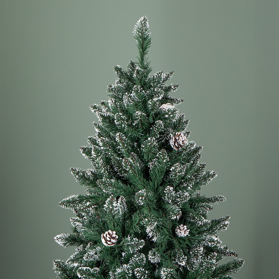 image 1 of 5ft (1.5m) Tall Rocky Mountain Pine Christmas Tree with 526 Snow Tipped Branches & Pinecones
