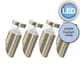 image 2 of Set of 4 Inca - Outdoor Stainless Steel LED Wall Lights | Grey | Clear | 4