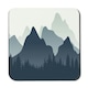 image 1 of mountain landscape illustration (Coaster)