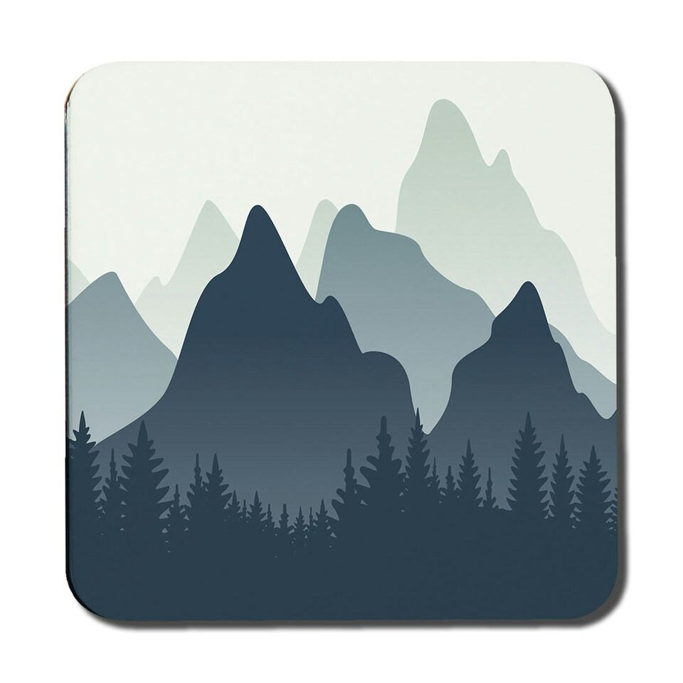 image 1 of mountain landscape illustration (Coaster)