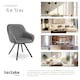 image 7 of Lounge Armchair Living Room Accent Chair 360 Swivel Slim Steel Legs Velvet Fabric  - per piece Grey