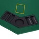image 8 of HOMCOM 8 Player Folding Games Poker Table with Chip Cup Holder Steel Base Felt Top Octagon Blackjack Green