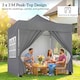 image 3 of Outsunny Heavy Duty Pop Up Gazebo with Sides, UPF50+ Marquee Gazebo | Grey | Silver Grey | 300 x 300 x 338 cm