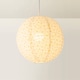 image 4 of ValueLights Annie Ditsy Floral Natural Fabric Globe Ball Ceiling Lamp Shade