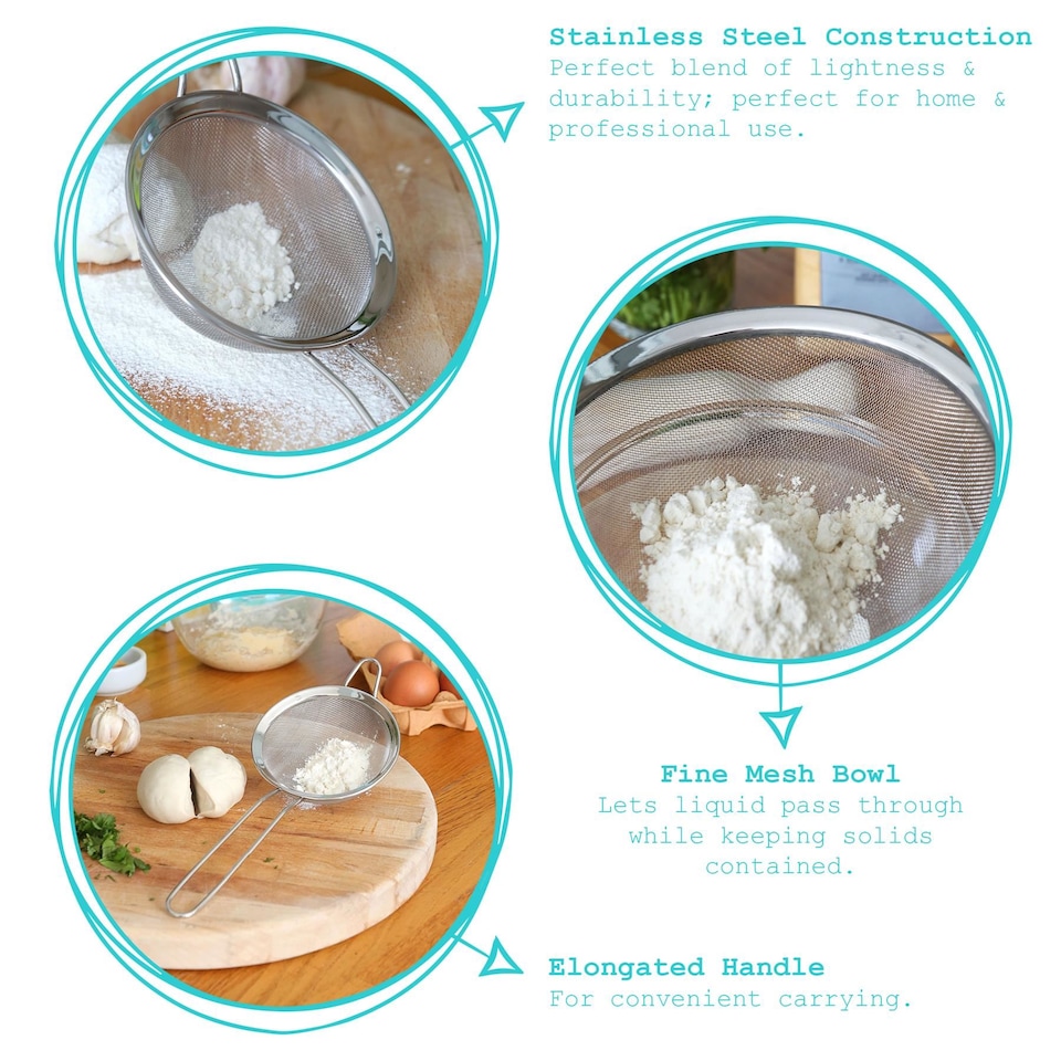 image 1 of Argon Tableware Stainless Steel Sieve - 20cm