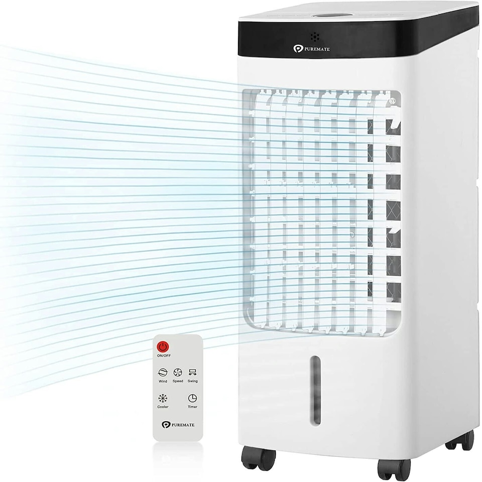 image 1 of PureMate 4L Portable Air Cooler with 4 Operating Modes, LED Display, Timer & Remote Control