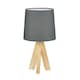 image 1 of Hubert - Natural Wooden Tripod Lamp | Brown | Grey | Medium | 1