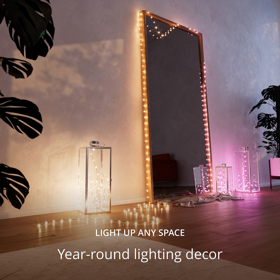 image 1 of Twinkly Strings USB 100 Pearl Shaped 6.5M Clear Wire USB-C