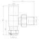 image 3 of Square Chrome Radiator Valve Angled Polished 10mm