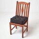 image 7 of Homescapes Black Faux Suede Dining Chair Booster Cushion Black