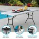 image 3 of Folding Table Lifetime White Rectangular Steel Plastic 185 x 76 x 74 cm