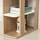 image 8 of HOMCOM Computer Desk, Writing Desk with 3-Tier Storage Shelf, Work Table for Home Office, Study, Living Room, Oak and White