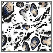 Leopard print with blue (Picture Frame) Grey | XL