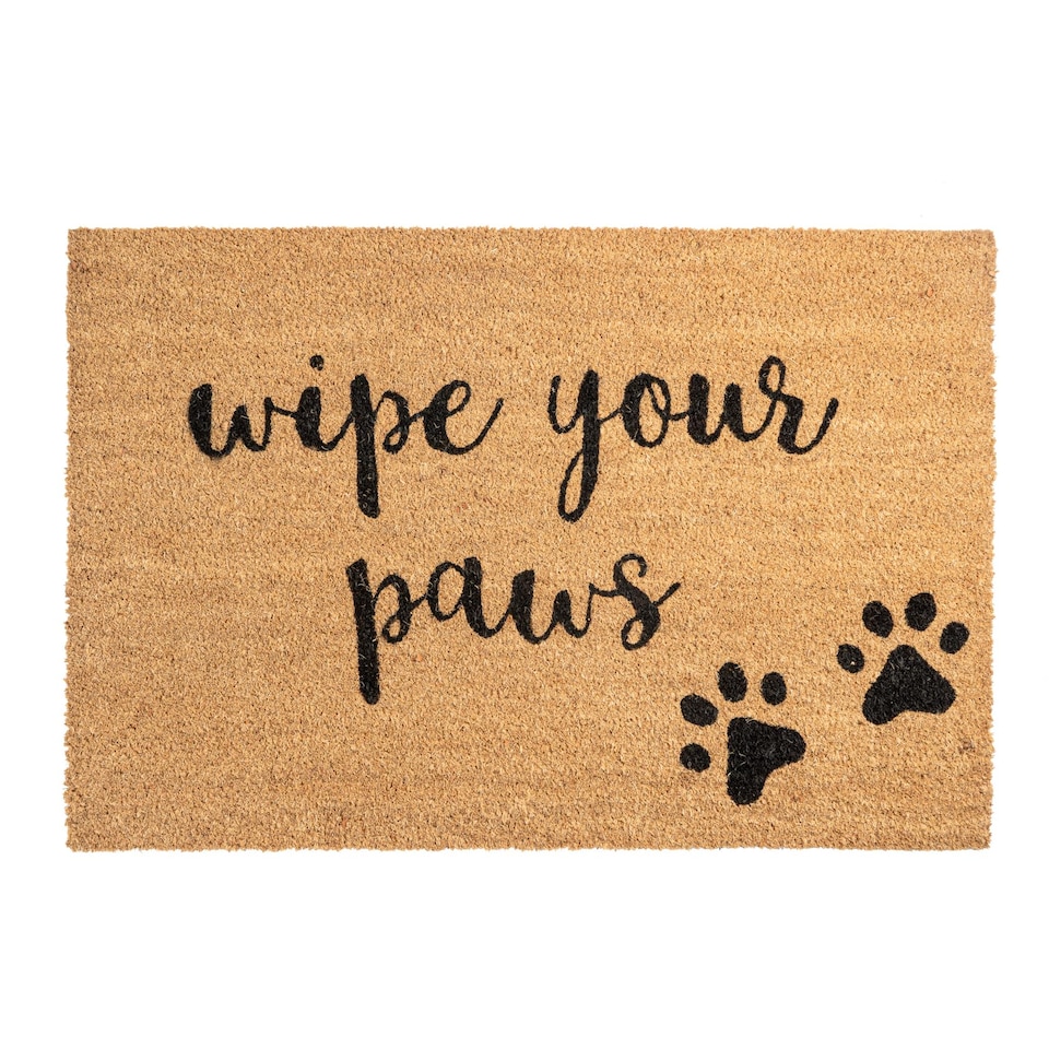 image 1 of Nicola Spring Coir Door Mat - 90 x 60cm - Paws
