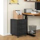 image 7 of HOMCOM File Cabinet with 3 Drawers, Under Desk Mobile Filing Cabinet Black