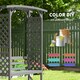 image 5 of Outsunny Arch Pergola Garden Bench, Wooden Garden Arbour with Seat, Grey 