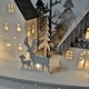 image 4 of 44cm Battery Light Up Warm White Christmas Winter Wooden Village with Reindeer Scene