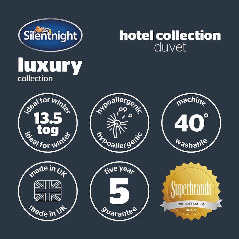 image 1 of Silentnight Hotel Collection Duvet - 13.5 Tog | White | Double