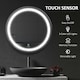 image 3 of kleankin Wall Mounted Round LED Bathroom Mirror with 3 Light Colours, Black