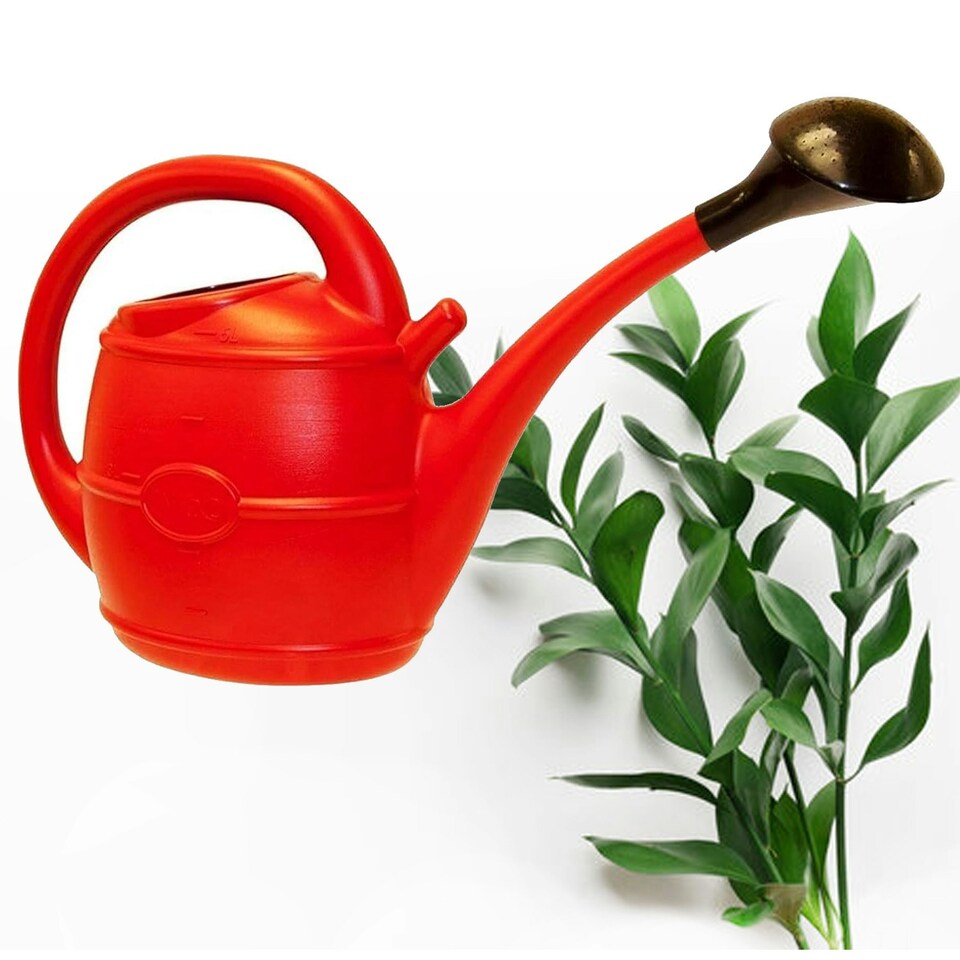 image 1 of 1 x Red 10 Litre Sprinkle Rose Head Watering Can Ideal For Watering Plants & Flowers