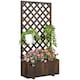 image 1 of Outsunny Flower Stand Plant Shelf Outdoor Pine  Trough Planter, Carbonised