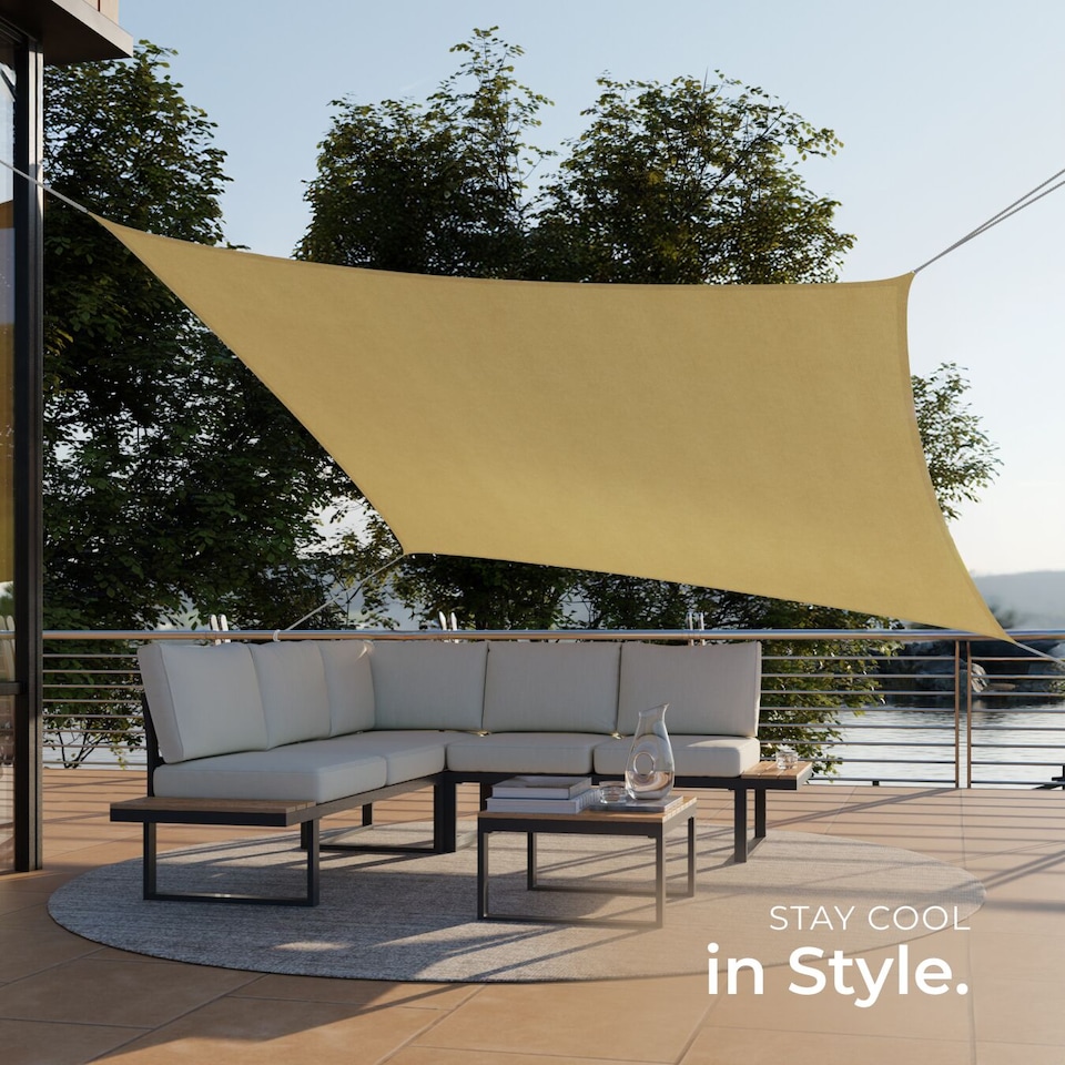 image 1 of Sun Sail Sonny, UV Protected, Water-Resistant and Anti-Tear | Cream | sand | 2 x 4 m | 1