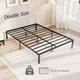 image 2 of COSTWAY Double Size Metal Bed Frame for Easy Assembly Black