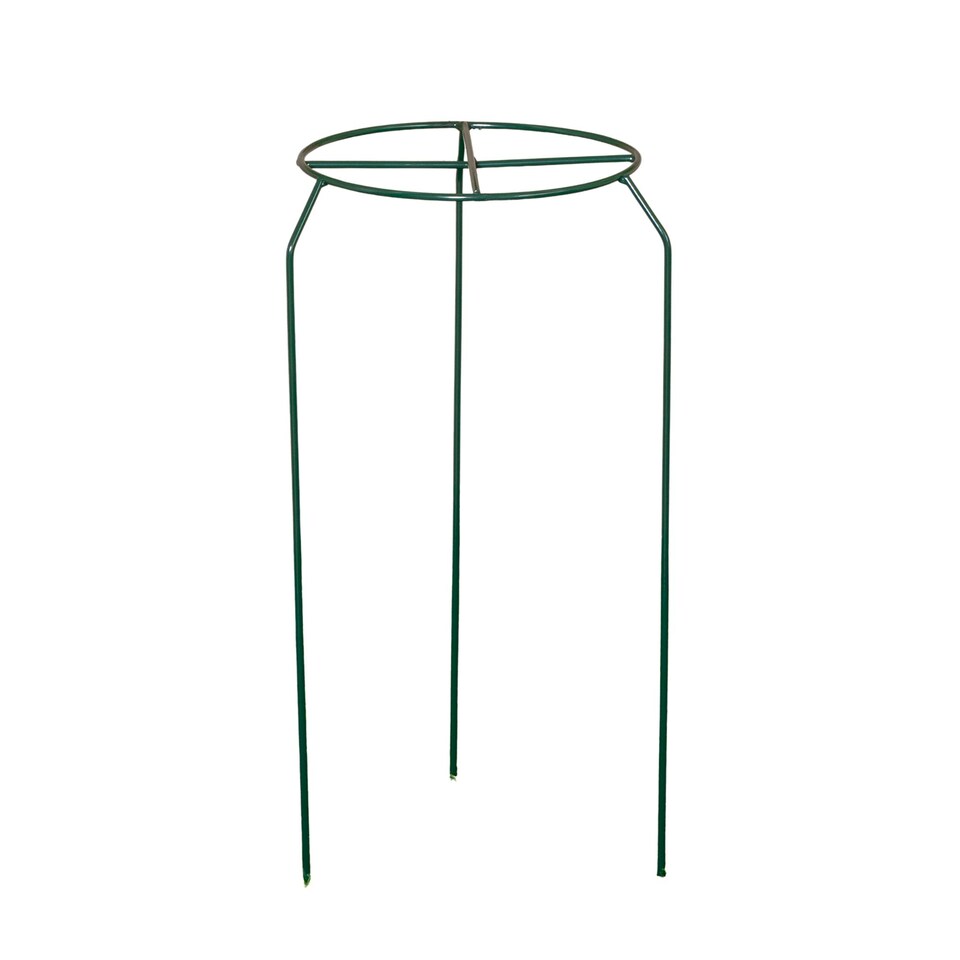 image 1 of Pack of 3 Tom Chambers Urban Dark Green Metal Herbaceous Garden Plant Support Grow Through Small 40cm x 20cm